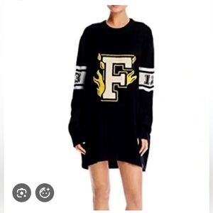 FENTY x PUMA Sweaterdress Black Long Sleeve Dress with Rhianna Fenty Logo XS